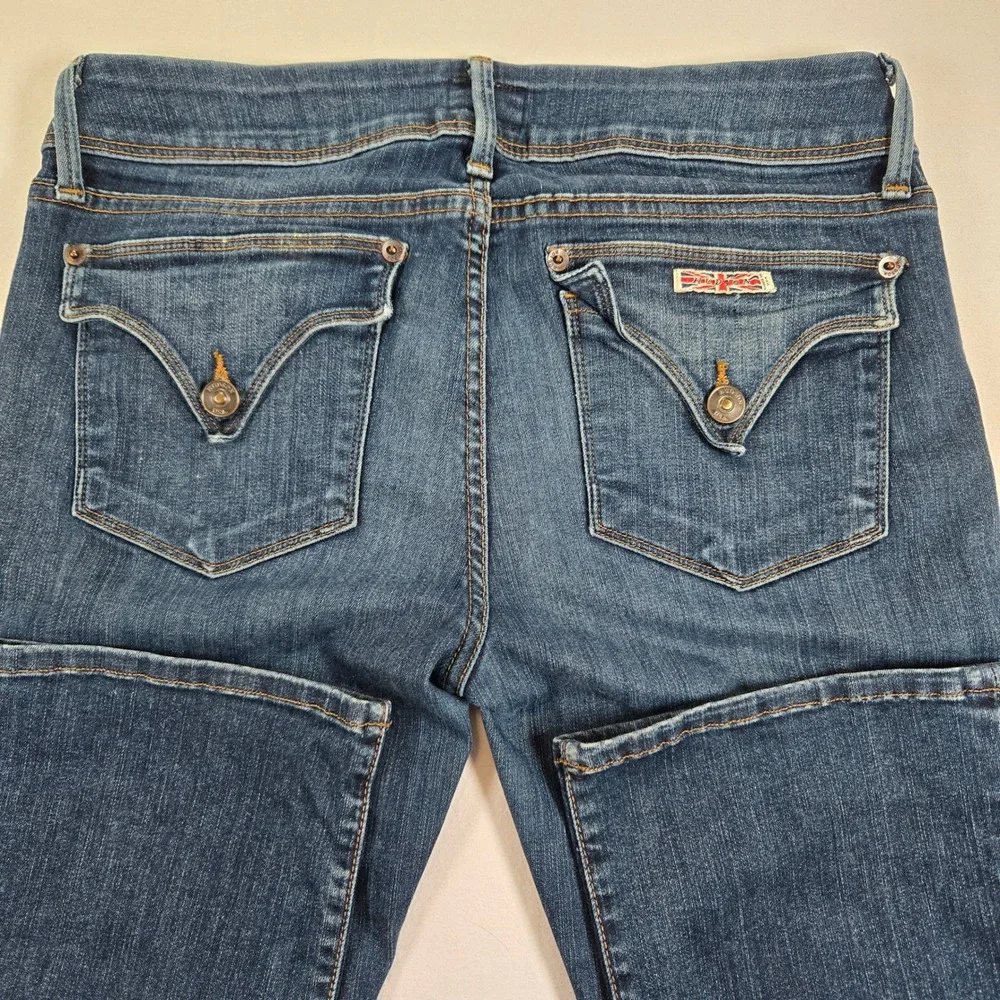 Hudson Y2K Bootcut Low Rise Jeans Medium Wash Denim Womens Siz 29 Button Pockets